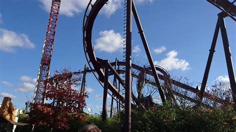 Nemesis Inferno Roller Coaster Ride At Thorpe Park Resort Youtube
