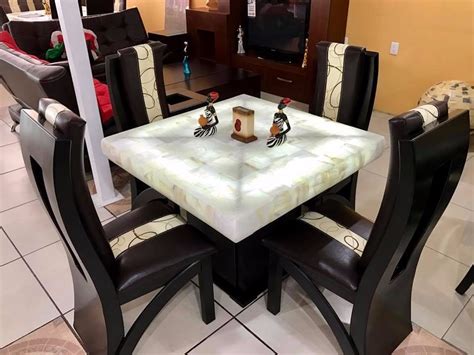 No solo decoracion comedores modernos 2019 también puedes encontrar otras fotos como comedores de madera, comedores clasicos, comedores de marmol, comedores usados, decoracion dormitorios, decoracion de banos pequenos, y decoracion salones modernos. Comedor 4 Sillas Moderno Piedra Onix Minimalista ...