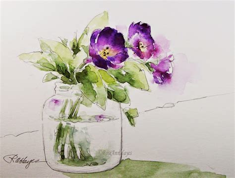 Flower Drawing Watercolor Easy Best Flower Site