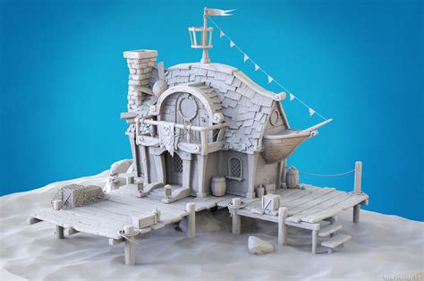 Artstation 3d Pirate Tavern Luca Previdi Concept Models