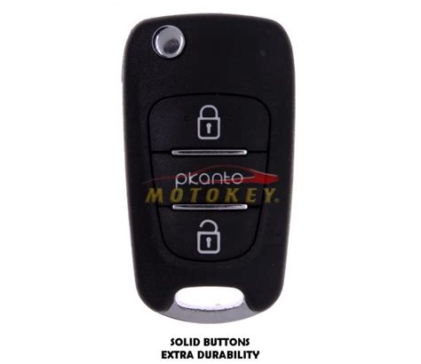Kia Picanto Button Flip Key Case Solid Buttons