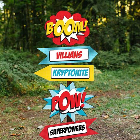 Superhero Party Welcome Sign Superhero Party Printable Sign