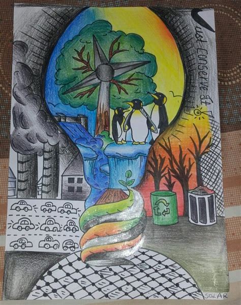 Energy Conservation Conservation Art Save Earth Drawing Nature Drawing