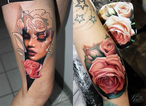 Modern Portrait Tattoos By Dave Paulo Thigh Tattoos Women Tattoos