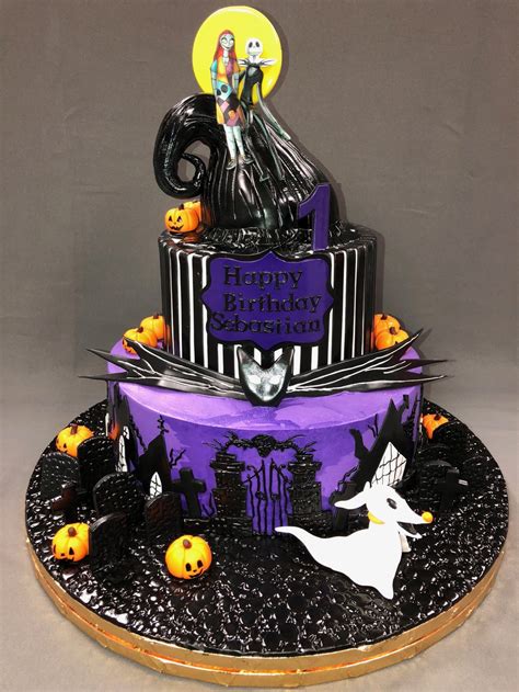 If you are looking for christmas birthday party cake ideas you've come to the right place. The Nightmare Before Christmas Theme 1st Birthday Cake ...