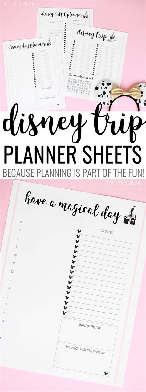 These Free Disney Trip Planner Sheets Are So Helpful When Youre