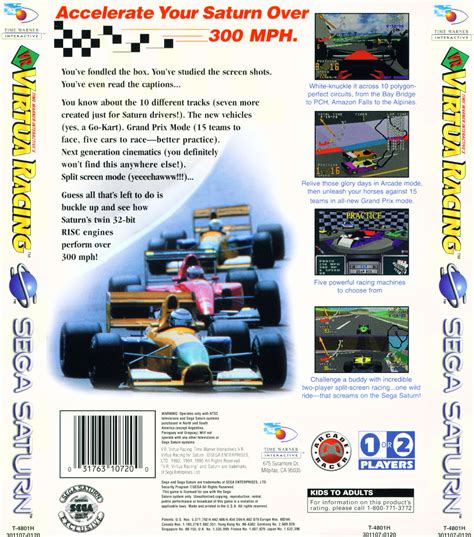 Sega Saturn V Virtua Racing U Game Covers Box Scans Box Art Cd Labels