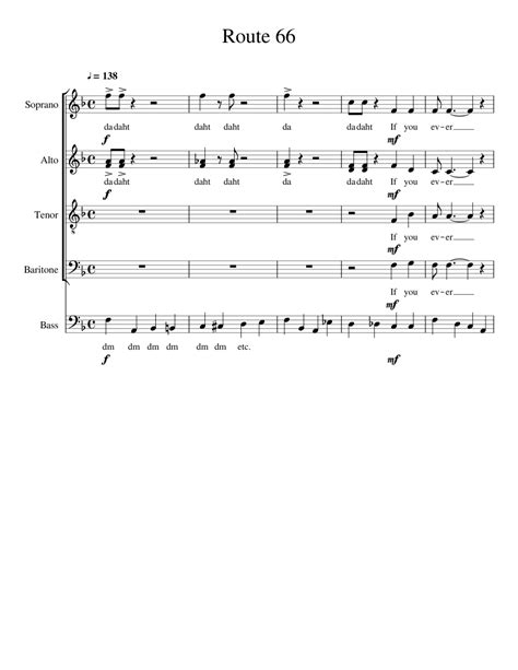 Well, if you ever plan to motor west just take my way that's the highway that's the best get. Route 66 Sheet music for Piano | Download free in PDF or MIDI | Musescore.com