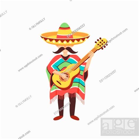 Musician Cartoon Mexican Folk Art Painting Graffiti Characters