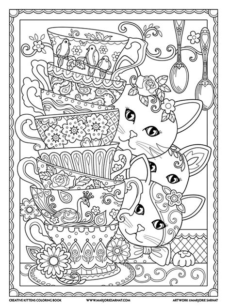 Marjorie Sarnat - Creative Kittens | Kitten coloring book, Cat coloring