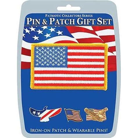 American Flag Pin And Patch T Set