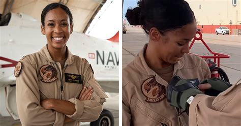 Us Navys First Black Female Tactical Jet Pilot Awarded Her Wings Of Gold