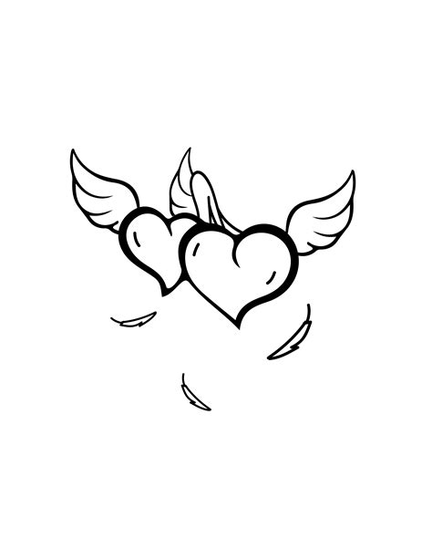 Drawing Hearts With Wings