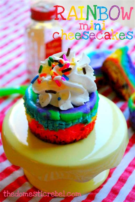 Over The Rainbow Brownie Bombs Recipe Mini Cheesecakes Desserts