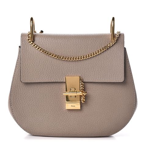 Chloe Grained Lambskin Drew Crossbody Motty Grey 456511