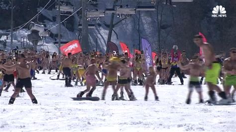 Skiers Hit The Slopes In Bathing Suits For World Record Nbc News