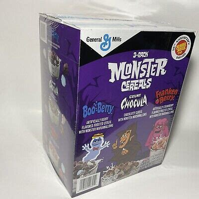 Monster Pack Cereal Count Chocula Boo Berry Franken Berry Th Anniversary Picclick