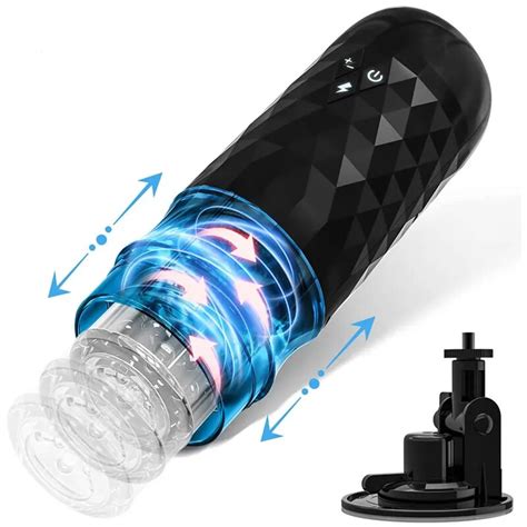 automatic masturbation cup 10 modes thrusting rotation sex toys for men penis massage glans