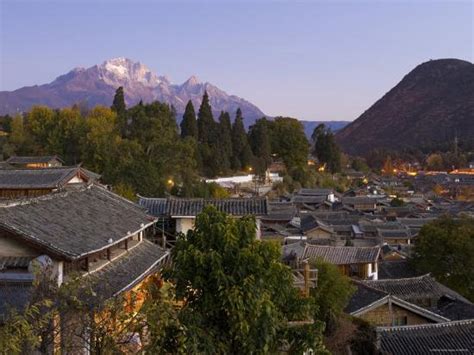 Yulong Xueshan Mountain And Old Town Of Lijiang Yunnan Province