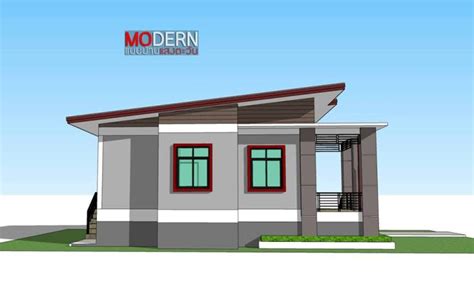 Small house design, 3 bedroom residence (7x11 meters) 77sqm / 825 sq ft. Affordable but cozy contemporary three-bedroom bungalow ...