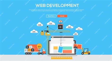 Premium Vector Web Development Banner