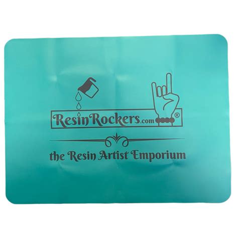 Teal Rectangular Silicone Workspace Mat For Epoxy And Uv Resin Resin