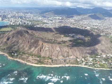 Diamond Head Crater From The Air Crater Hawaiian Islands Glacier