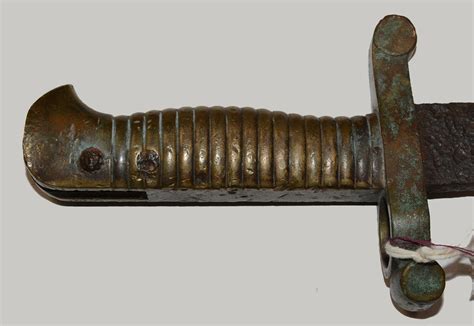 Us Model 1855 Saber Bayonet Cut Down To A Fighting Knife Recovered Near