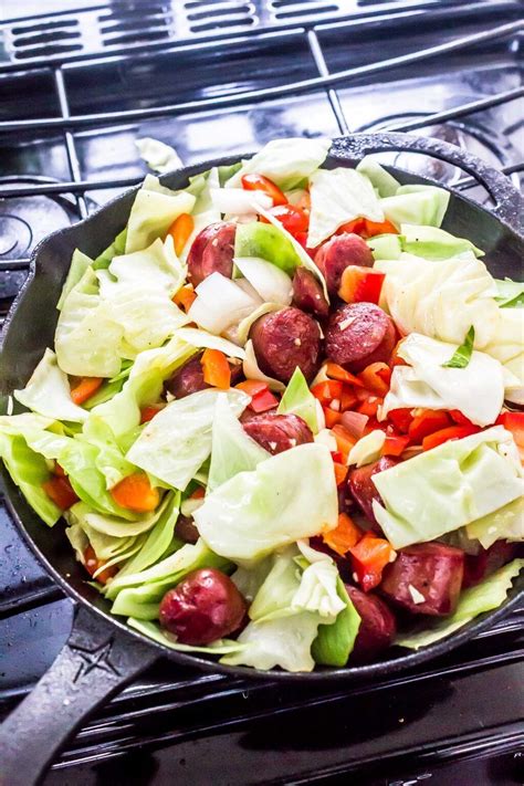 Heat oil in large nonstick skillet over medium heat. Keto Cheesy Cabbage Sausage Skillet - the perfect low-carb ...