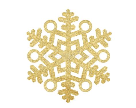 Golden Christmas Snowflake Isolated On White Stock Image Image Of