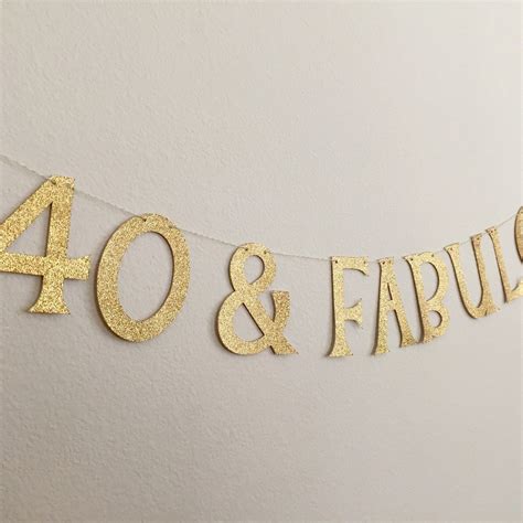 Birthday Banner, 40 & Fabulous Banner, Milestone Birthday Banner, 30th Birthday Banner, … | 40th ...