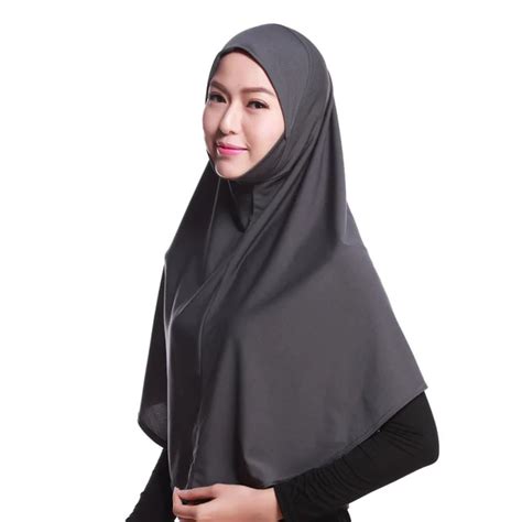 Colorful Muslim Crystal Hemp Cloth Cotton Hijab Amira Headscarf Slip On Islamic Scarf In Womens