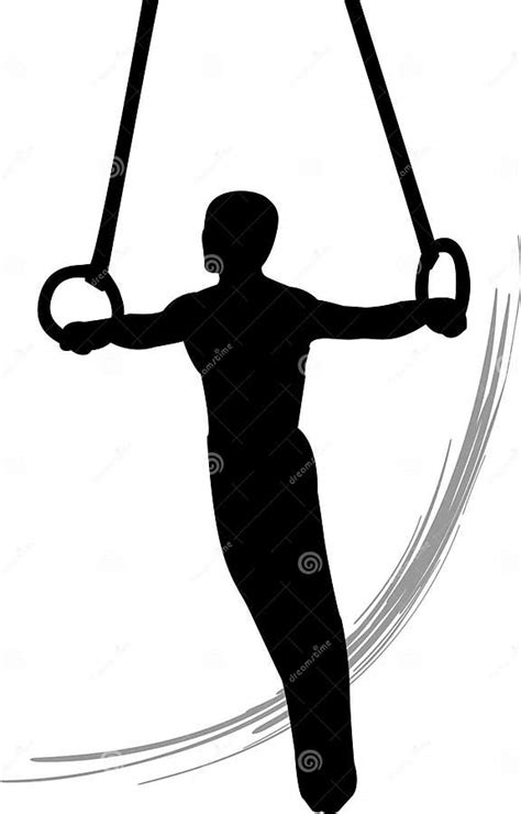 men s gymnastics still rings stock illustration illustration of sport male 3917750