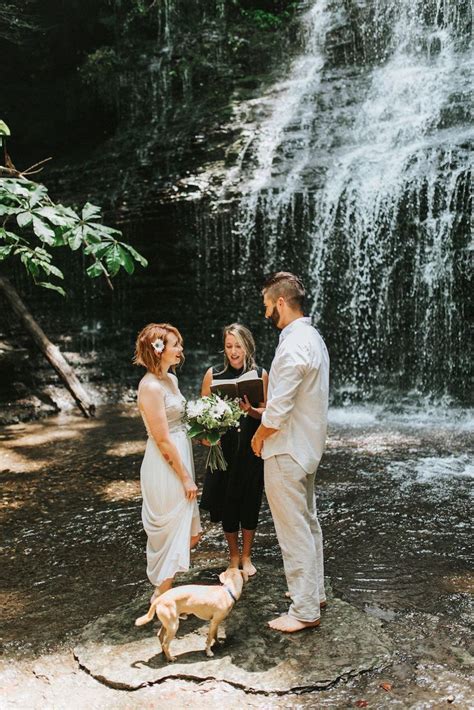 Austin And Jennies Tennessee Waterfall Elopement Elope Wedding Waterfall Wedding Small