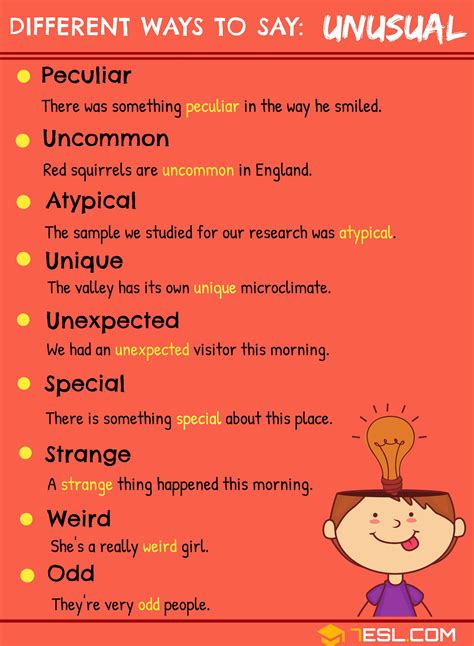 100 Synonyms For Unusual With Examples Another Word For Unusual