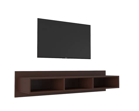 Brown Wall Mounted Modular Wooden Tv Unit For Home Living Room At Rs