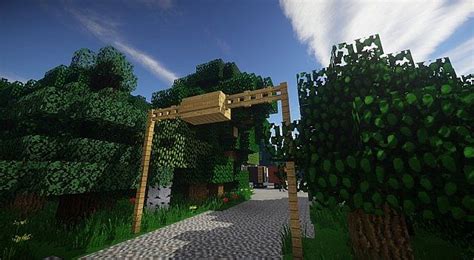 A tree house, tree fort or treeshed is a platform or building constructed around, next to or among the trunk or branches of one or more mature trees while above ground level. Sawmill Minecraft Map
