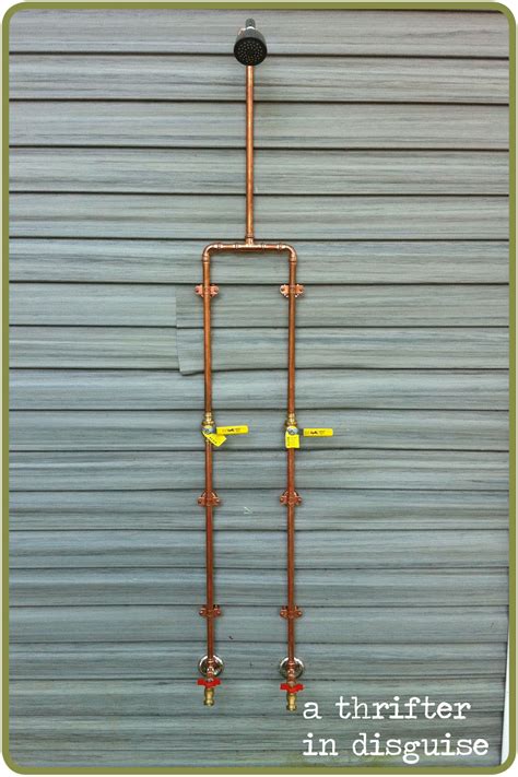 Use The Copper Pipes For Interior Exposed Pipe Shower  Outdoor Baths Outdoor Bathrooms Diy
