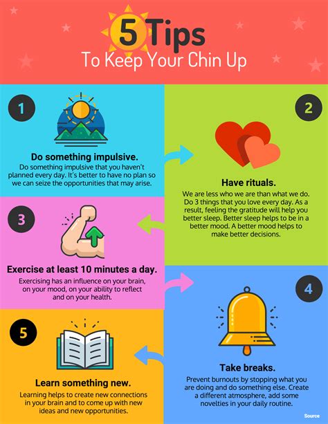 5 Tips To Keep Your Chin Up Venngage Infographic Templates