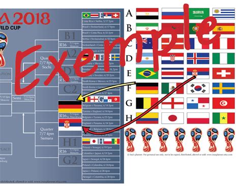 2018 Fifa World Cup Schedule World Cup Wall Chart Soccer Russia 2018