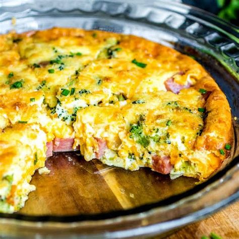 Low Carb Ham And Cheese Crustless Quiche Recipe Yummly Recipe