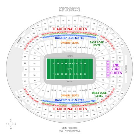 Allegiant Stadium Seating Chart Unlv Allegiant Stadium Las Vegas