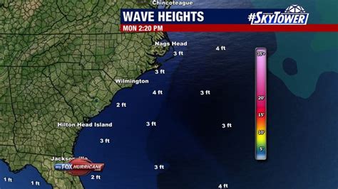 Wave Heights Map Hurricane And Tropical Storm Coverage From
