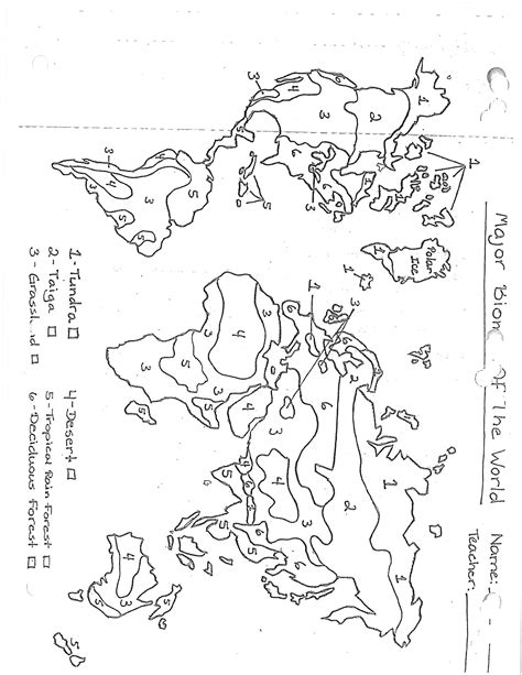 World Biomes Map Colouring Worksheet Biomes Color Activities My XXX