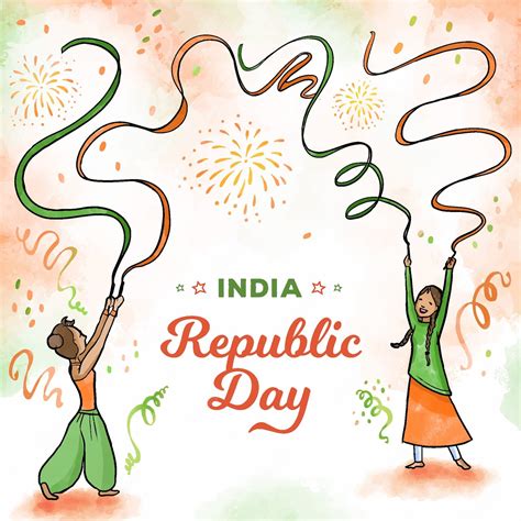 Free Vector Watercolor Indian Republic Day