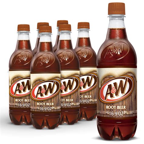 Aandw Caffeine Free Low Sodium Root Beer Soda Pop 169 Fl Oz 6 Pack