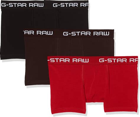 G Star Raw Mens Underwear Multipack Soft Cotton Stretch Classic Trunks Amazonca Clothing