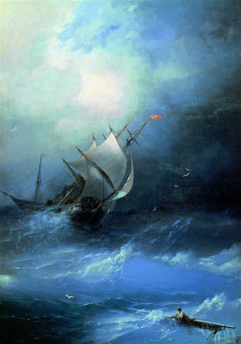 Storm On The Arctic Ocean By Ivan Aivazovsky 1864 Seascape Paintings