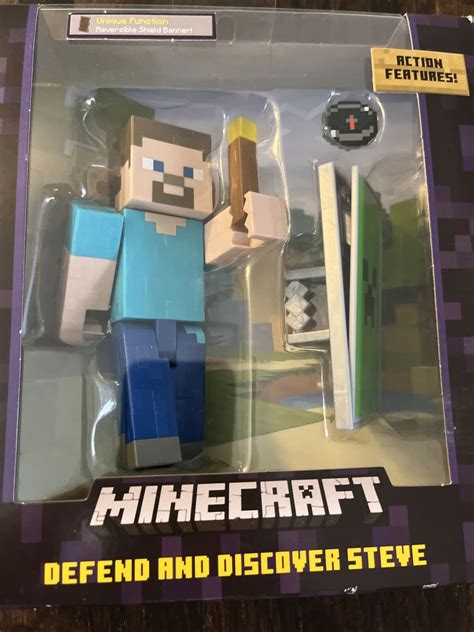 New Mojang Minecraft Defend And Discover Steve Basic Figure Ebay