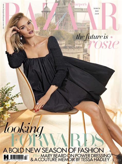 Cover Of Harpers Bazaar Uk With Rosie Huntington Whiteley March 2018